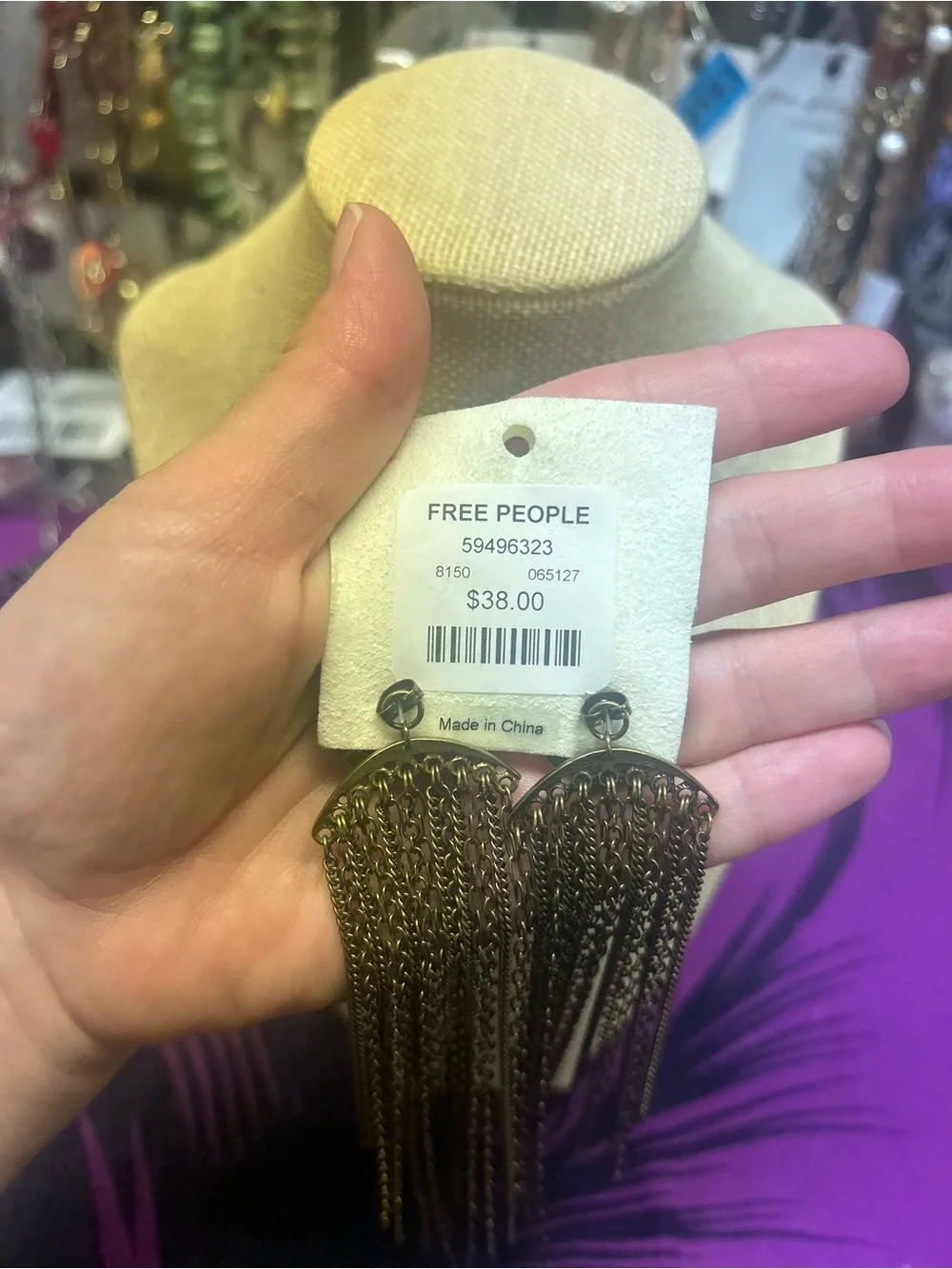 NWT Free People Long Way Earrings